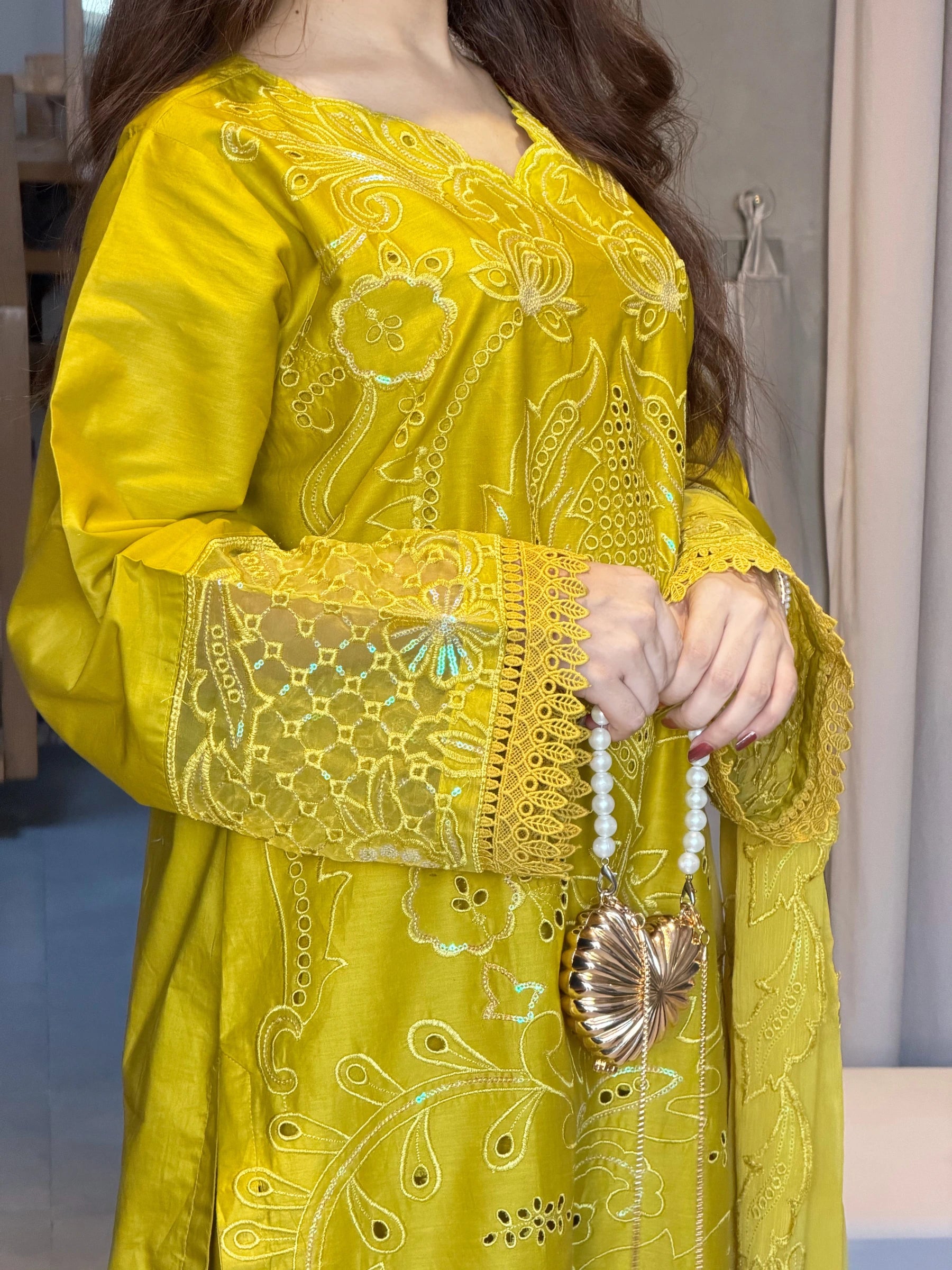 Zimal- Stitched 3 Piece Embroidered