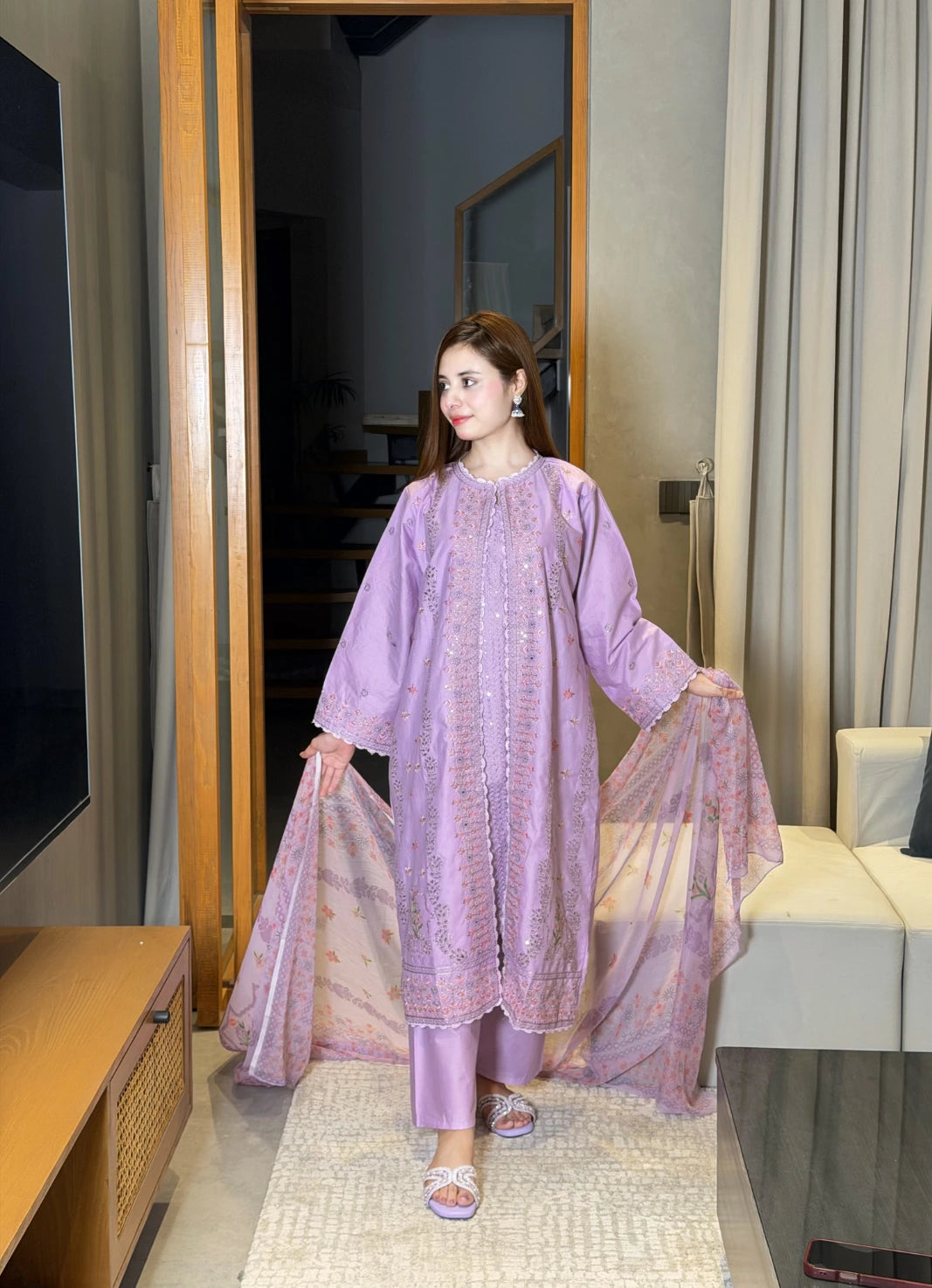 Lavena - Stitched 4 Piece Embroidered