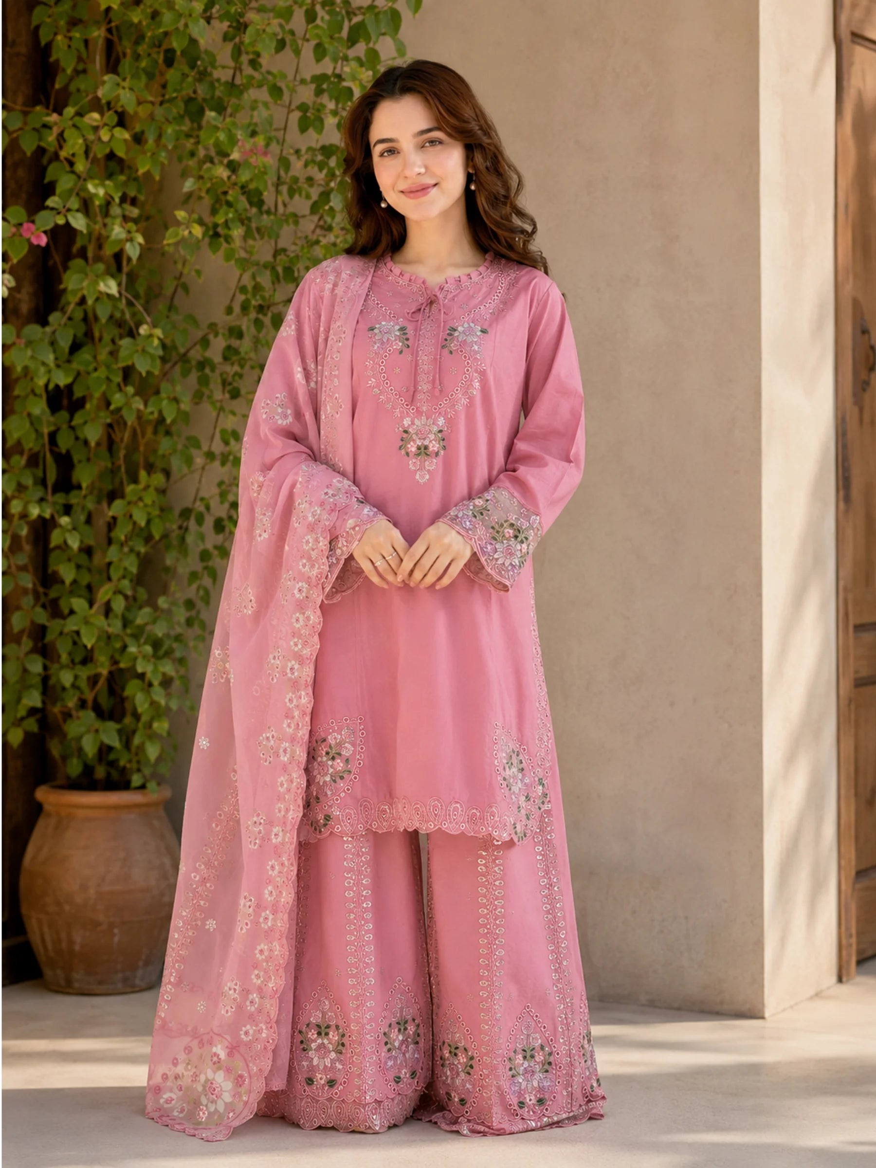 Neelam- Stitched 3 Piece Embroidered