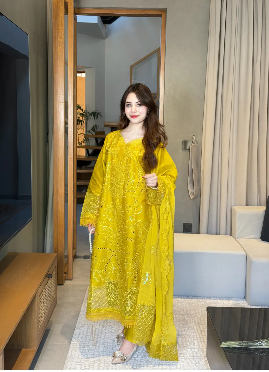 Zimal- Stitched 3 Piece Embroidered