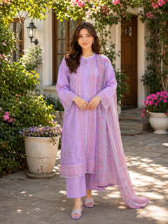 Lavena - Stitched 4 Piece Embroidered