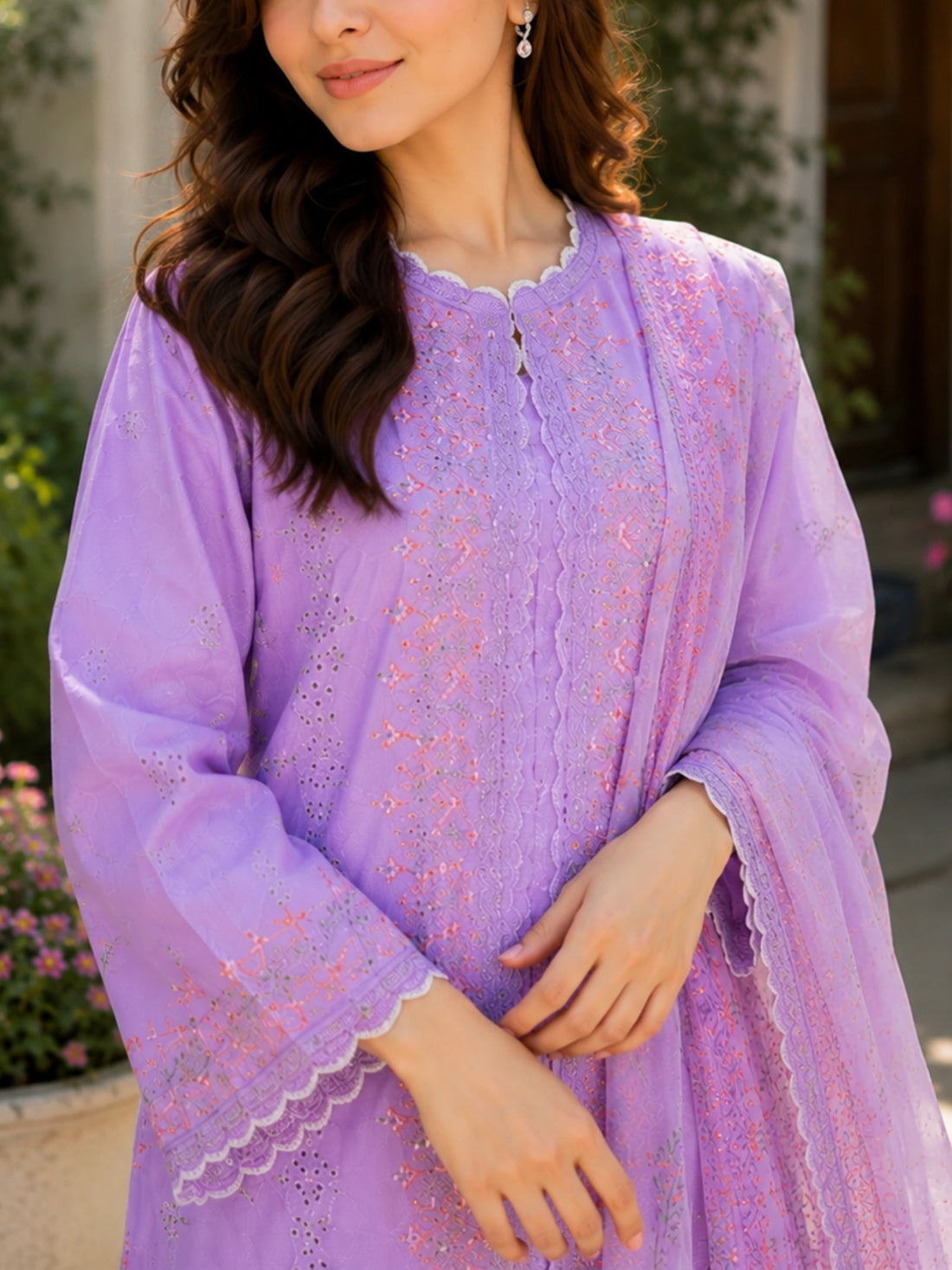 Lavena - Stitched 4 Piece Embroidered