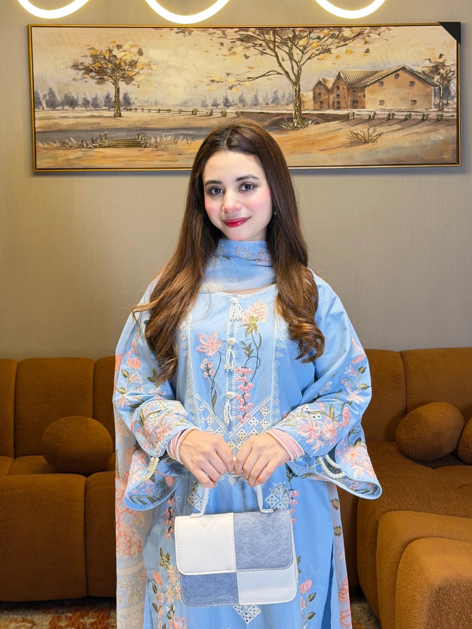 Nayel - Stitched 3 Piece Embroidered