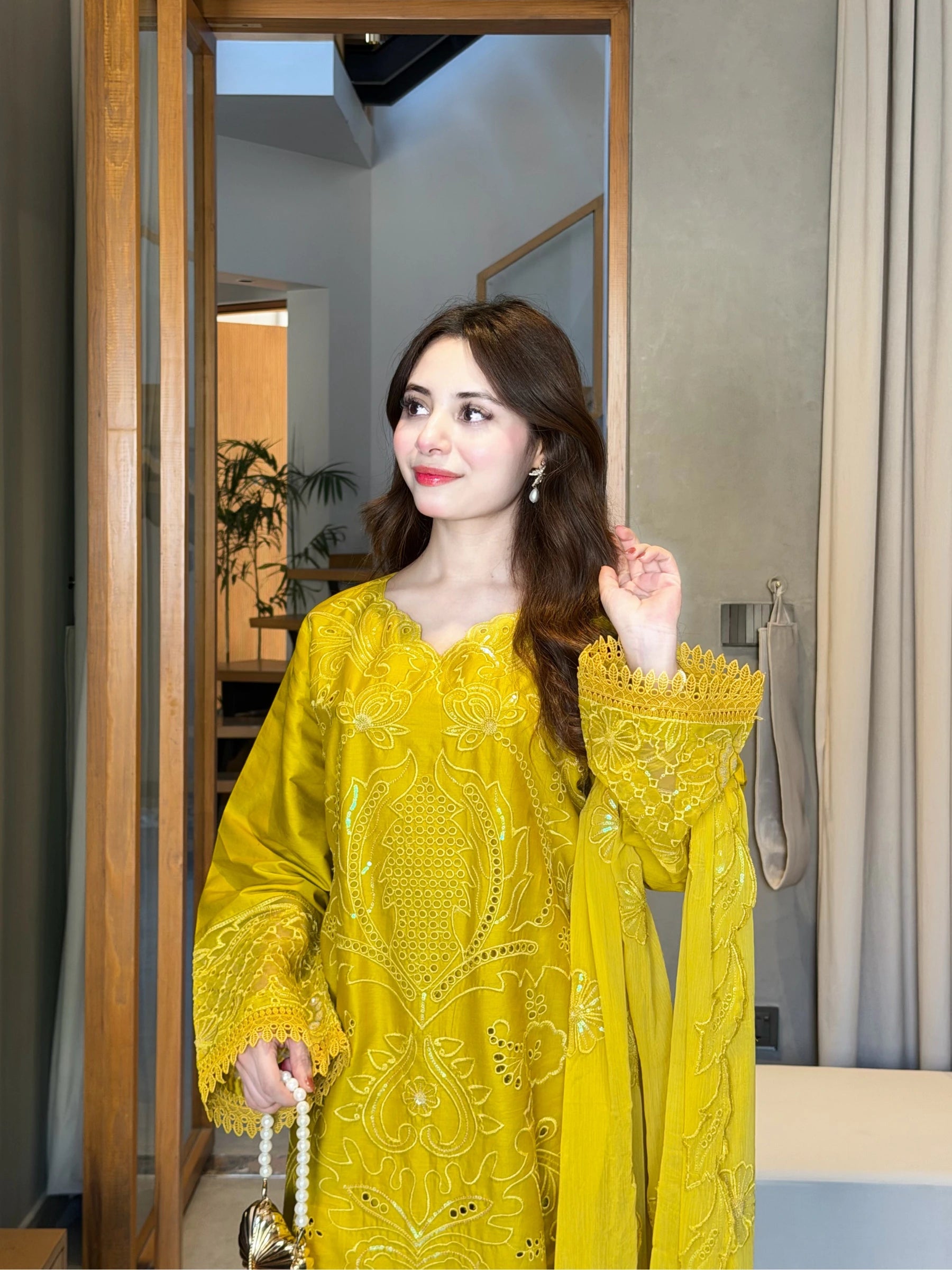Zimal- Stitched 3 Piece Embroidered