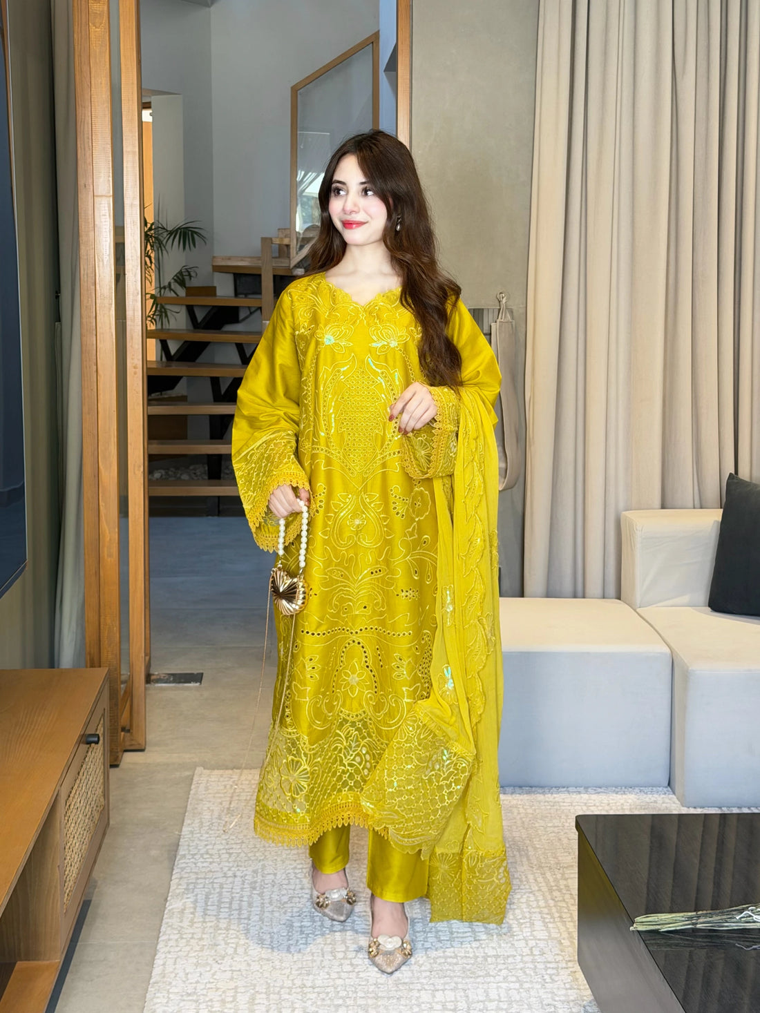 Zimal- Stitched 3 Piece Embroidered